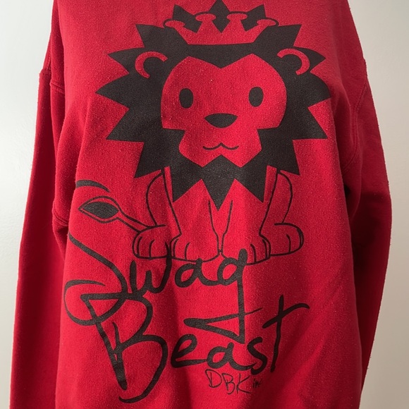 Vintage Swag Beast Red Swestshirt Sz Medium - Picture 3 of 8